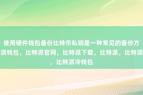 使用硬件钱包备份比特币私钥是一种常见的备份方式比特派钱包，比特派官网，比特派下载，比特派，比特派冷钱包