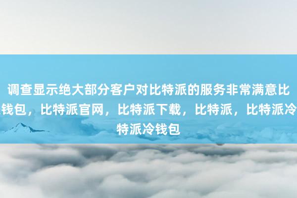 调查显示绝大部分客户对比特派的服务非常满意比特派钱包，比特派官网，比特派下载，比特派，比特派冷钱包